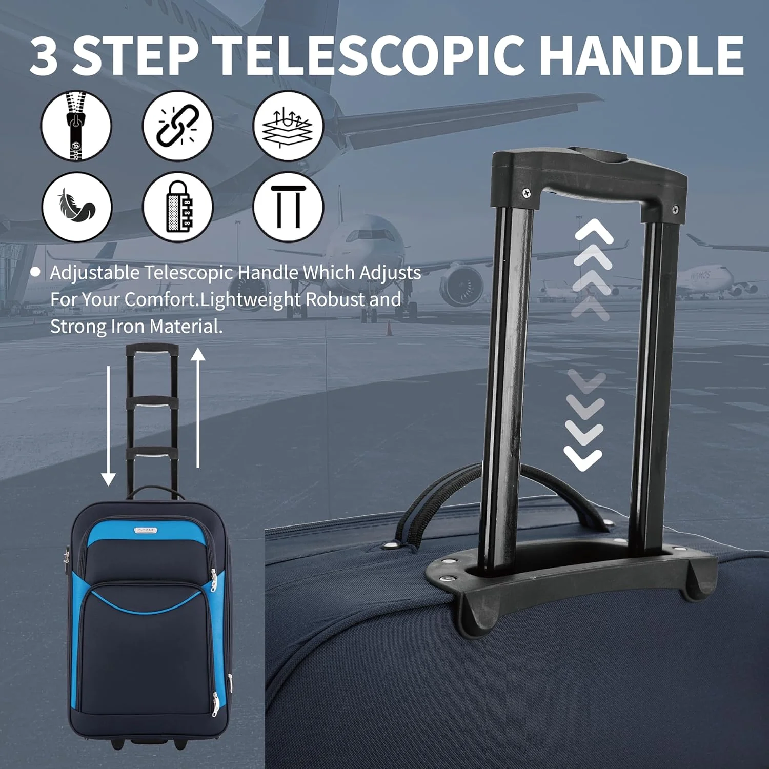 Flymax Vienna Voyager 20 inch Lightweight Cabin Suitcase - Image 5