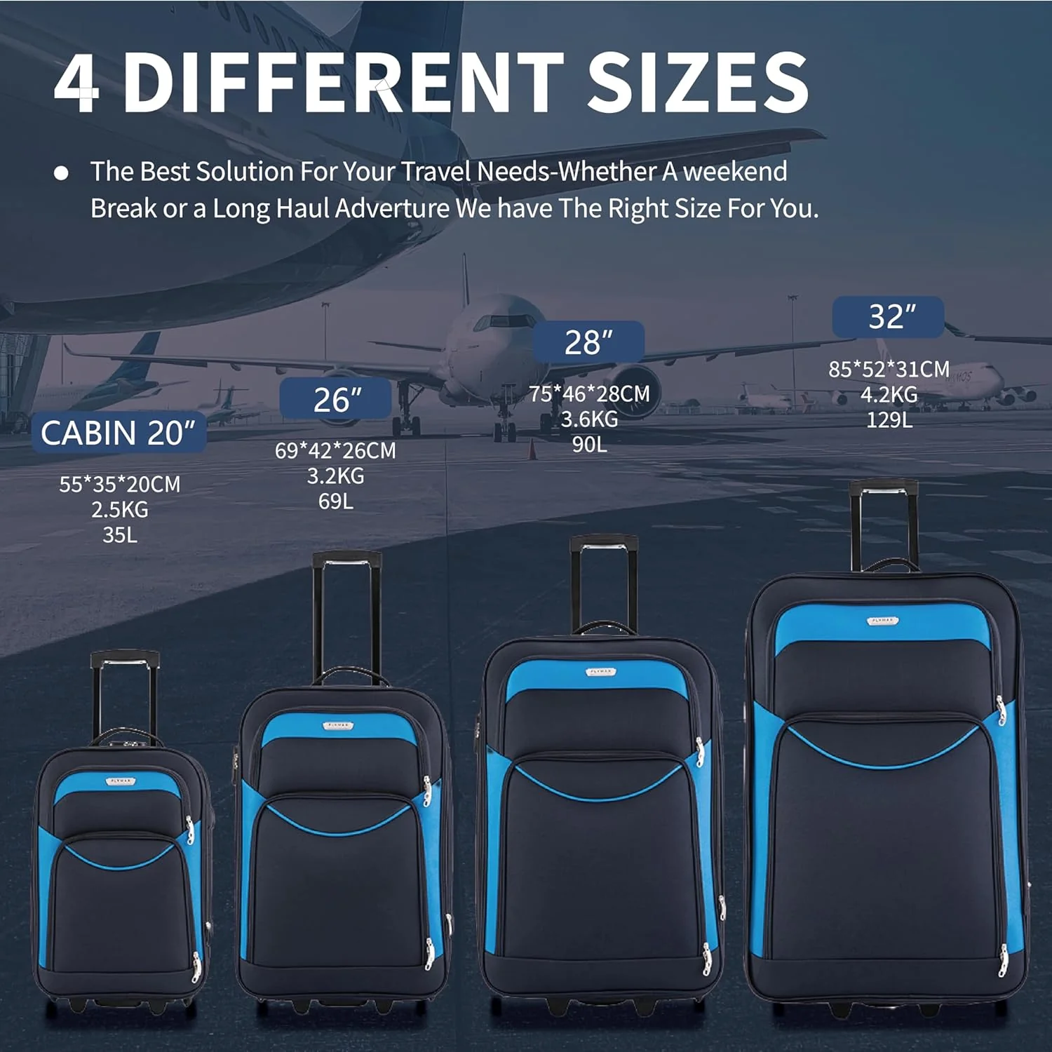 Flymax Vienna Voyager 32 Inch Lightweight Suitcase - Durable, Stylish, and Spacious Luggage for Travel - Image 5