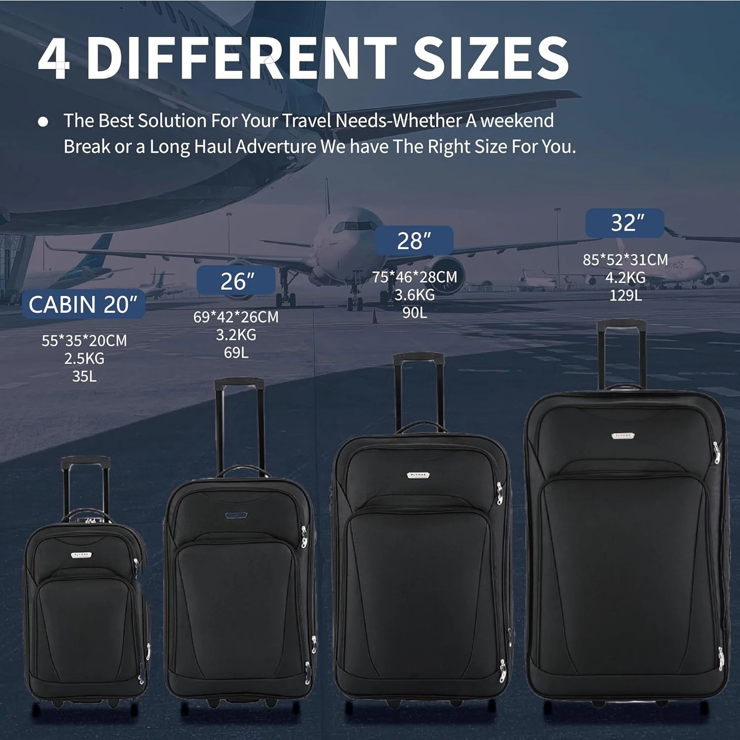 Flymax Nairobi Navigator Cabin Suitcase - Airline-Approved Lightweight Travel Luggage - Image 5