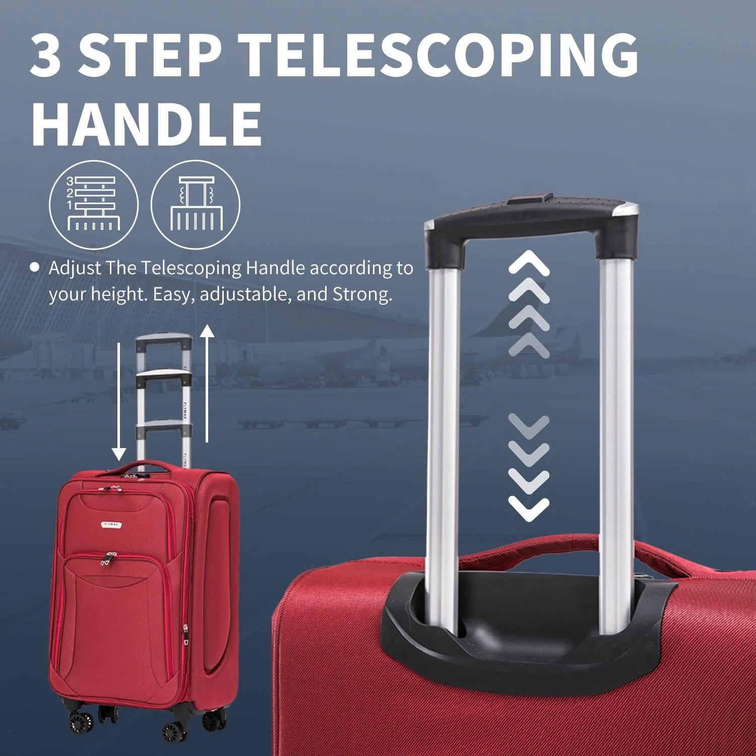 Flymax Barcelona Breeze 32" Extra Large Super Lightweight 4 Wheel Suitcase Luggage - Image 8