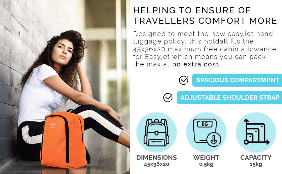 FLYMAX 45x36x20 EasyJet Cabin Bag Underseat Carry on Hand Luggage Flight Backpack - Image 6