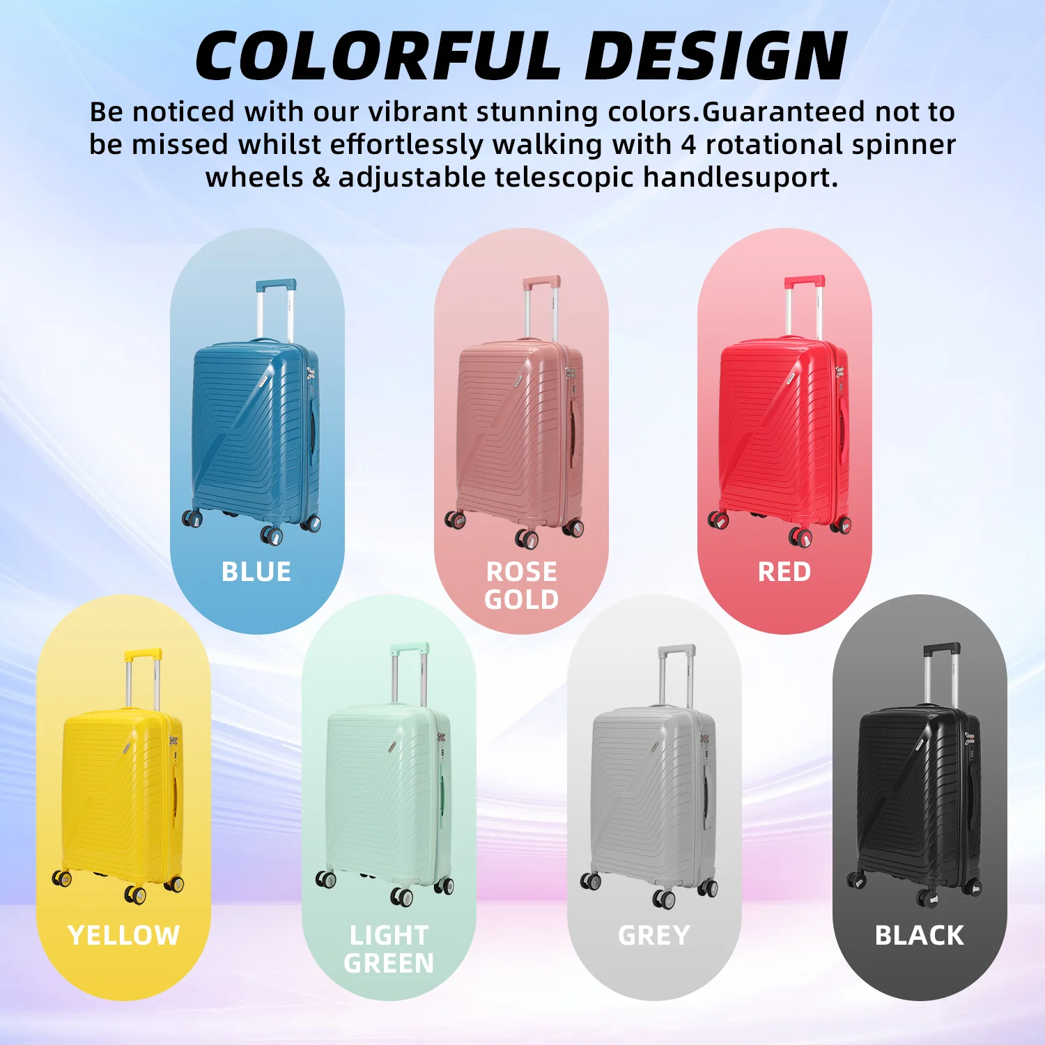 Flymax Dubai Volt 3-Piece Luggage Set – Lightweight, Durable, and Stylish Travel Companion - Image 5
