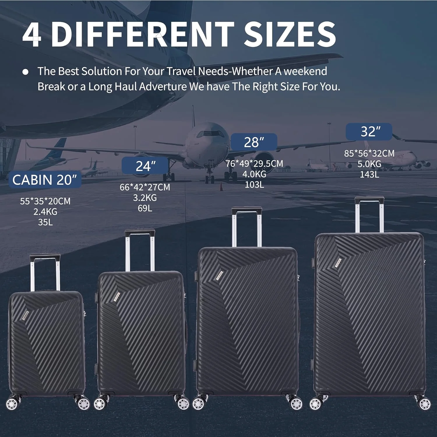 Flymax Mumbai Fortress 24" Medium Lightweight Suitcase - Image 5