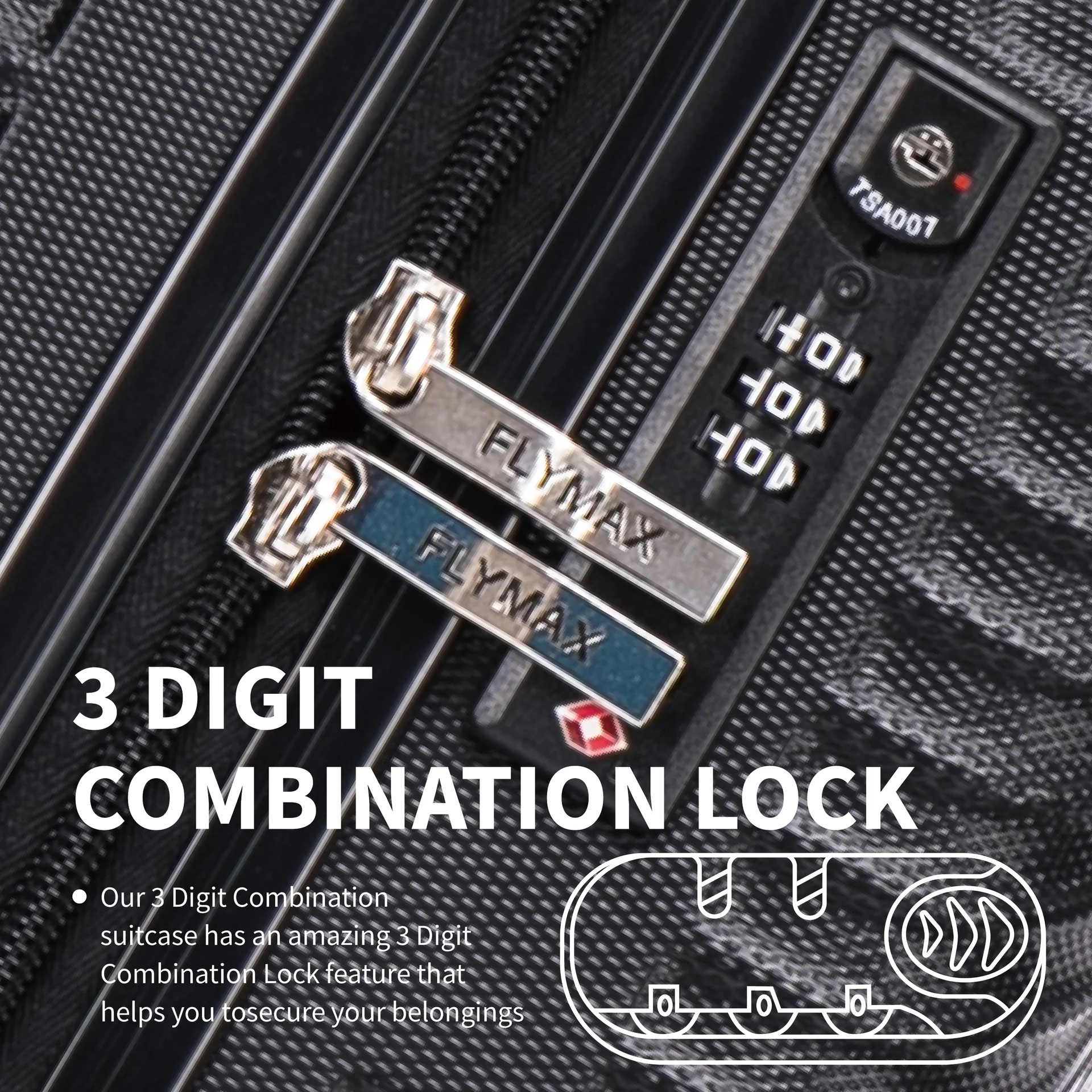 Flymax Zurich Shield Lightweight 24" Hard Shell Suitcase - Image 4