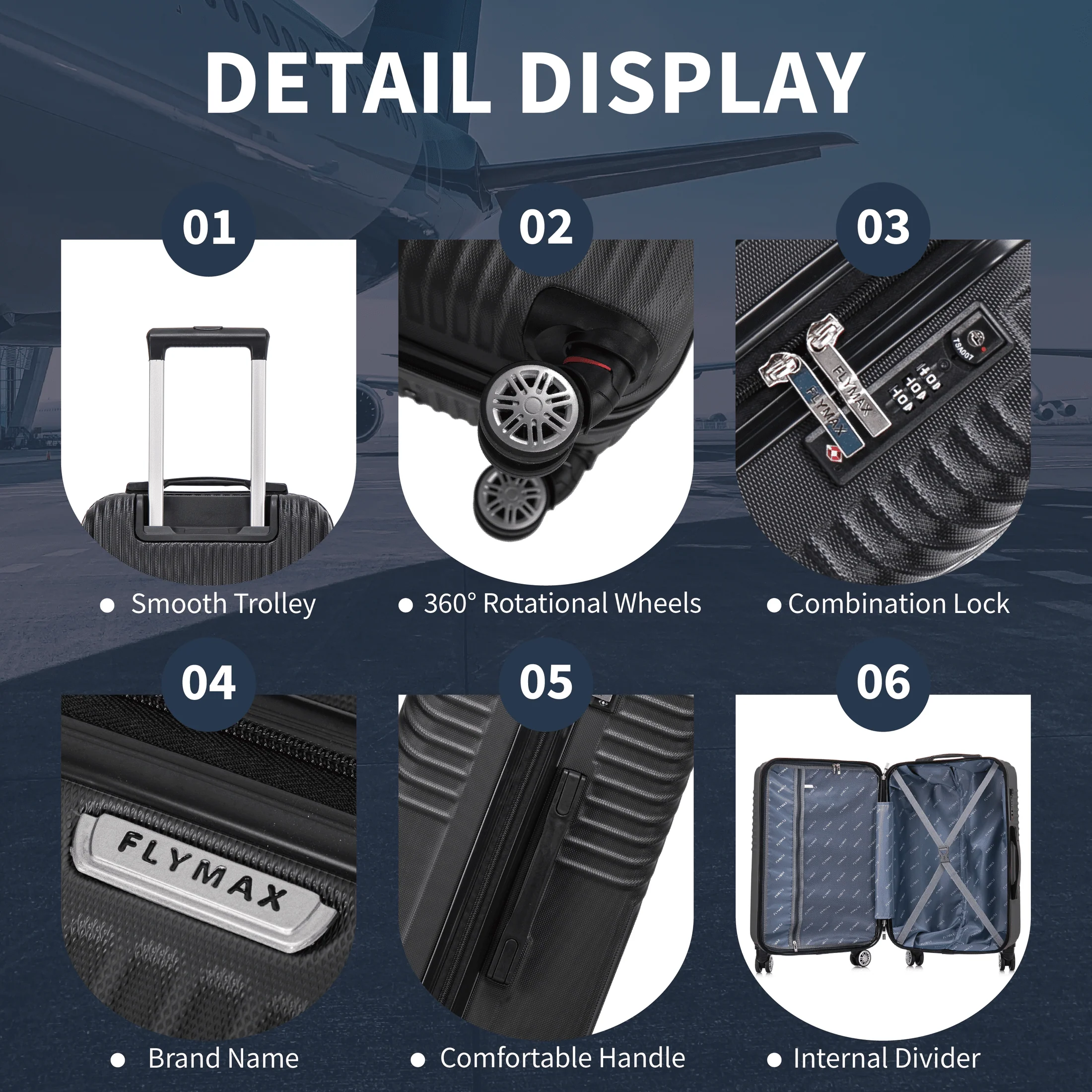 Flymax Zurich Shield Lightweight 29" Hard Shell Suitcase - Image 3