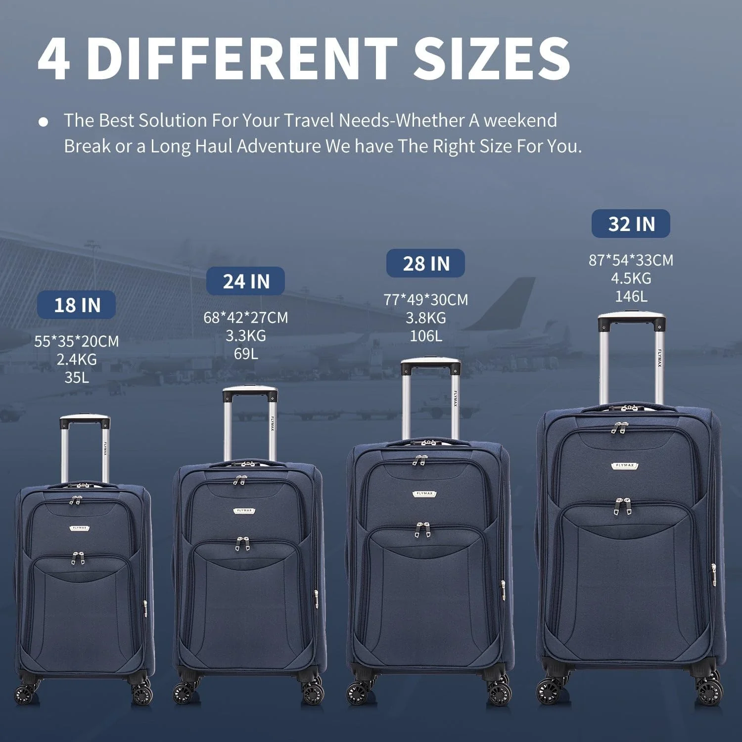 Flymax Barcelona Breeze 28" lightweight soft-shell suitcase - Image 6